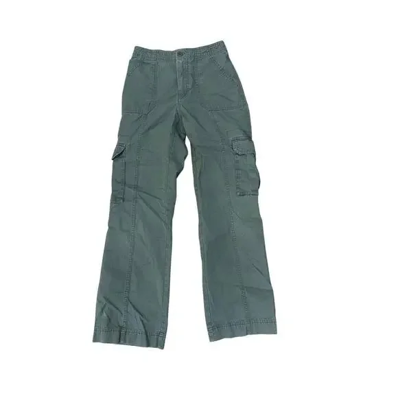 Abercrombie & Fitch Cargo Pants Womens Size 24/00 Green - Picture 2 of 5